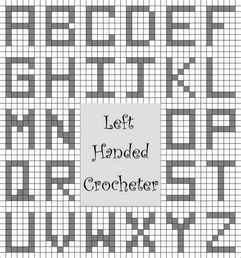 Printable Crochet Letters Graph